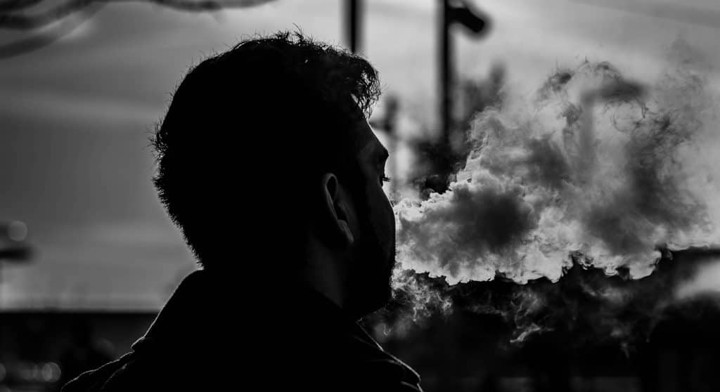man vaping