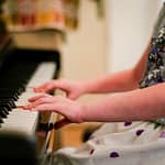 playing a piano
