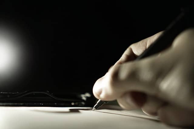 signing a contract