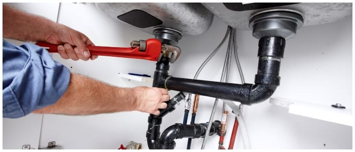 doing a plumbing job